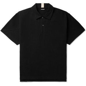 Jacquemus Terraio Herringbone Tape-trimmed Cotton-piqué Polo Shirt